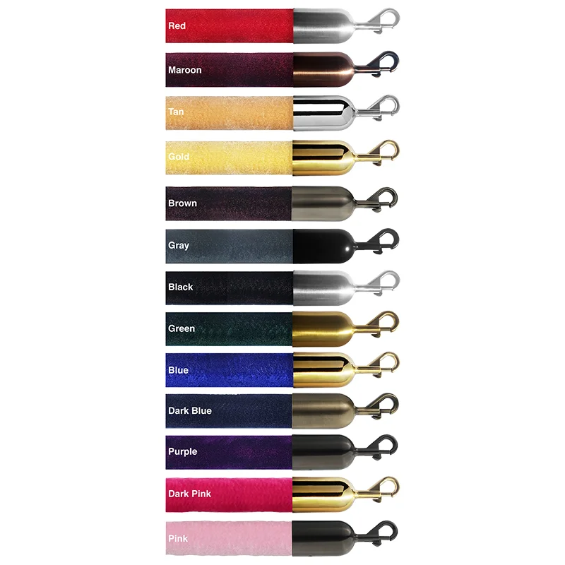 1.5 Inch Velour Rope Color Options