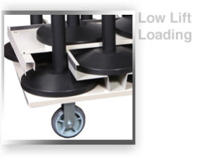 Stanchion Cart Low Lift Loading