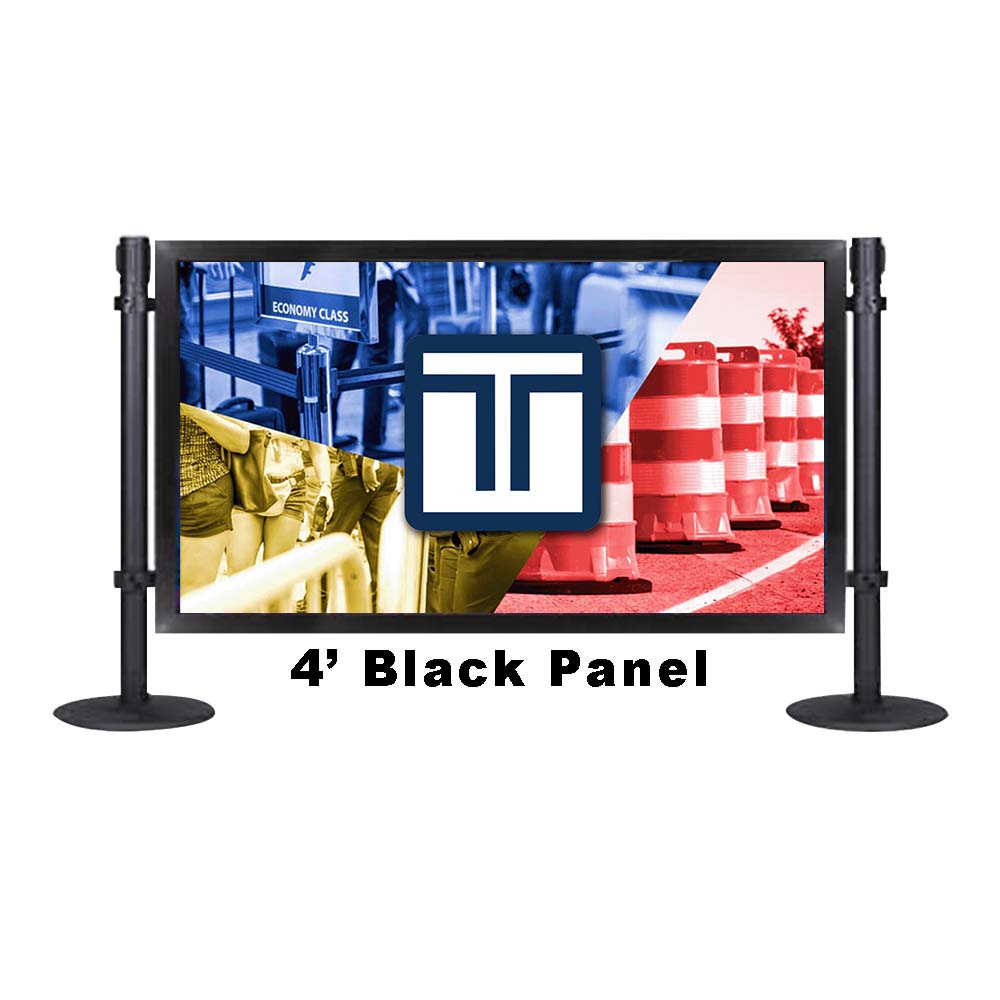 Stanchion Panel 4ft Black