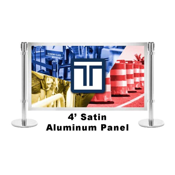 Stanchion Panel 4Ft Satin Aluminum