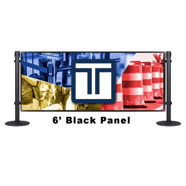 Stanchion Panel 6Ft Black