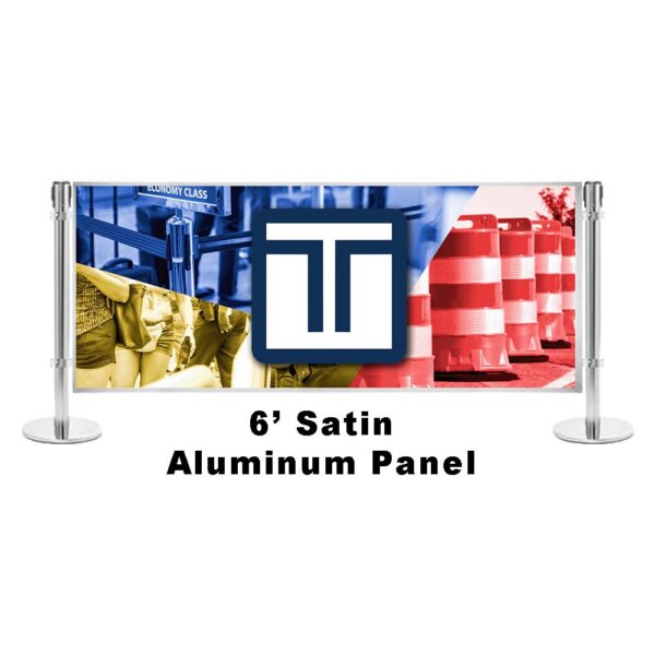 Stanchion Panel 6Ft Satin Aluminum