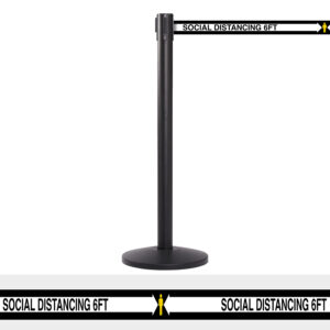 A Black Pole With White Text