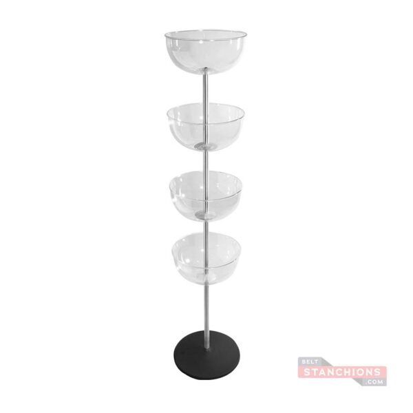 Merchandise Display Bowl Tower - Up Close_Beltstanchions