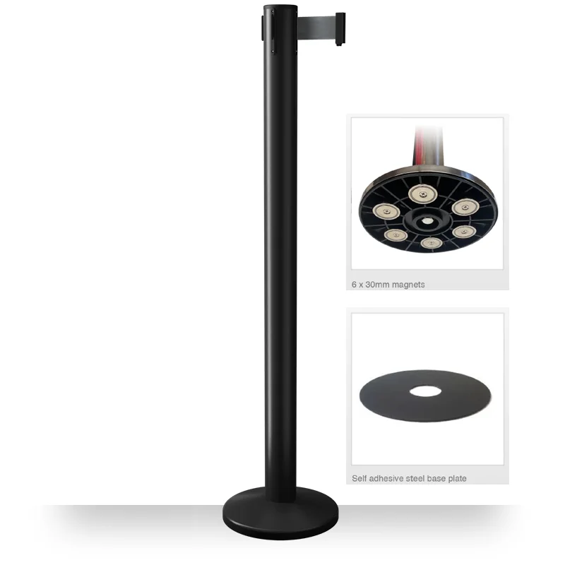 Queue Pro 250 Magnetic Retractable Belt Stanchion